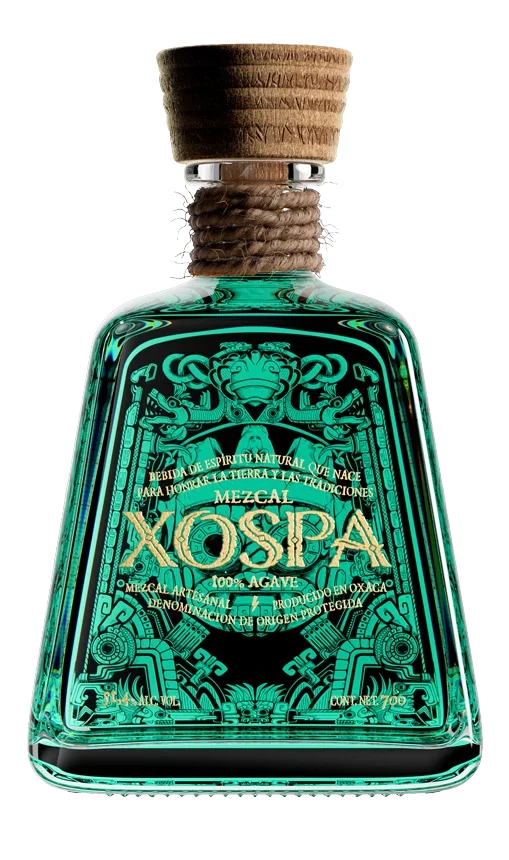 Premium Xospa mezcal bottle packaging design by Nano Alfonsin Studio